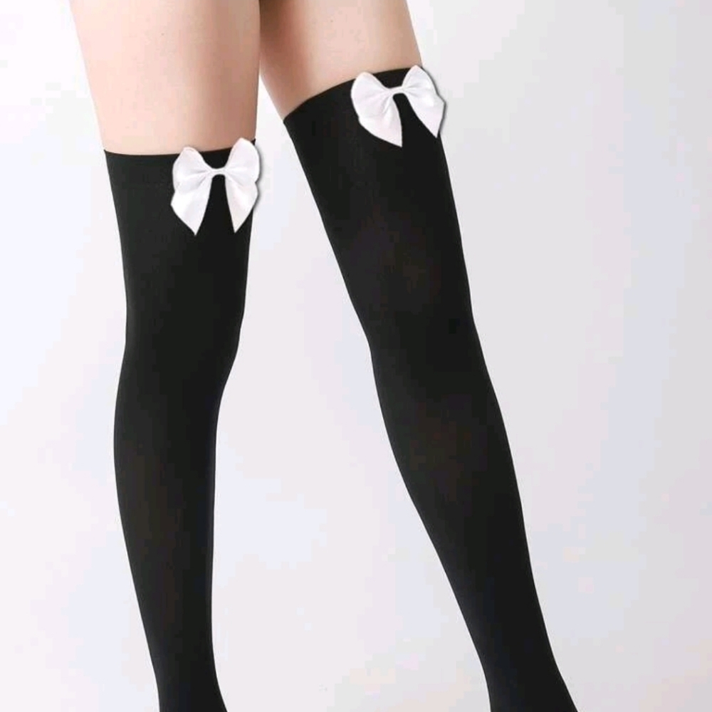 Over the Knee Tights with Bow
